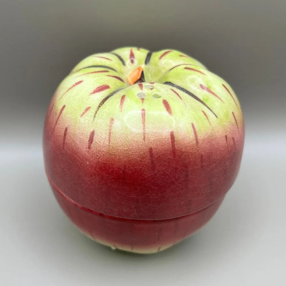 Vintage Ceramic Apple Salt and Pepper Shakers- 3